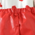 thumbnail image 5 of KYAIGUO Baby Newborn 2pcs Long Sleeve Skirt Set 6M-4Y Pullover Shirt Top+ PU Leathera-Line Skirt Set Spring Fall Clothes Outfits, 5 of 7