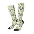 thumbnail image 2 of Fotbe Hawaiian Style print Women's Men's Novelty Crew Socks Cotton Socks Knee High Socks for Walking,Running,Nurses,Pregnancy, 2 of 8