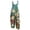 #01Turquoise, variant on Women Leaf Print Bib Overalls Loose Fit Bohemian Wide Leg Jumpsuit With Pockets Red XL