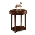 thumbnail image 6 of Leick Home 10107-CH Oval End Table with Shelf, Chocolate Cherry, 6 of 16