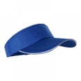 thumbnail image 1 of Men Women Plain Sun Visor Hat Sport Golf Tennis Adjustable Breathable Cap,Blue, 1 of 4