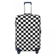 thumbnail image 1 of Black And White Checkered Travel Luggage Cover Washable Geometric Checkerboard Suitcase Cover Protector Fit 18-32 Inch, 1 of 1