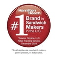 thumbnail image 2 of Hamilton Beach Dual Breakfast Sandwich Maker with Timer, Ready in 5 Minutes, Removable Dishwasher Safe PFAS-Free Non-Stick Egg Cooker Ring, Silver (2, 2 of 10