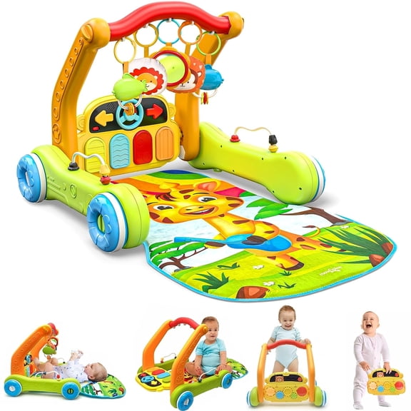 Move2Play, 4-in-1 Baby Play Mat & Activity Center Gym | Infant Toy for Tummy Time | 1 2 3 4 5 6  Month Old Gift