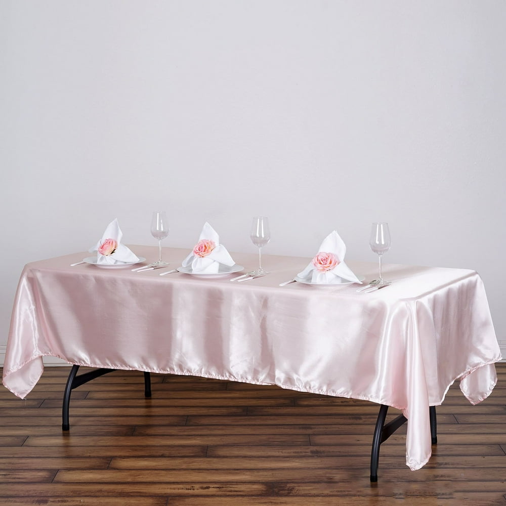Efavormart 60x102" Rectangle Satin Tablecloth Wholesale Banquet Table