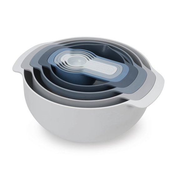 Joseph Joseph Nest 9-Piece Food Preparation Set with Nesting Mixing Bowls and Measuring Cups
