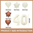 thumbnail image 2 of 30th 40th 50th 60th Birthday Balloons 40 Inch, Birthday Decorations, Balloon set, Birthday Party Decorations SuppliesStyle:Style 2;, 2 of 6