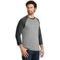 thumbnail image 4 of District Made Mens Perfect Tri 3/4 Sleeve Raglan-2XL (Black Frost/ Grey Frost), 4 of 6