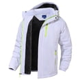thumbnail image 1 of Chaqueta de invierno Rapoo White Waterproof Cortavientos para hombre, 1 of 6