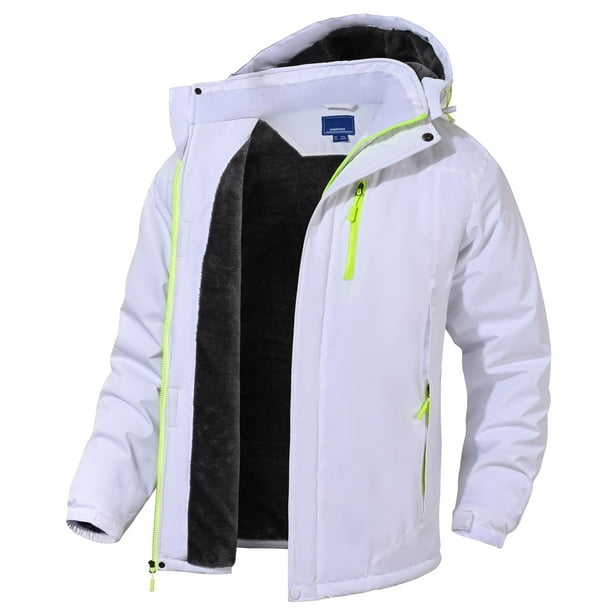 Chaqueta de invierno Rapoo White Waterproof Cortavientos para hombre