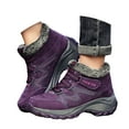 thumbnail image 3 of CAICJ98 Womans Winter Boots Warm Lined Waterproof Ankle Booties Outdoor Hiking Shoes Winter Boots for Women (Purple,Size 9), 3 of 9
