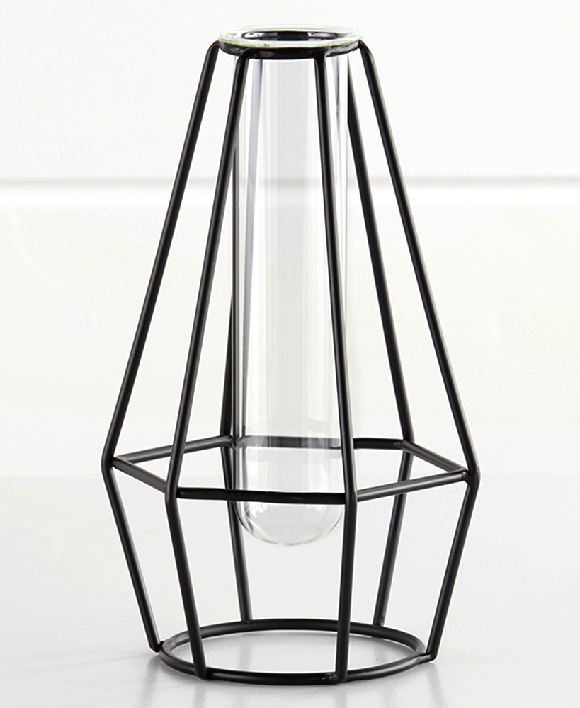 Metal Farmhouse Bud Vases (Hexagon, Large)