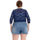 thumbnail image 5 of Cárdigan de encogimiento de hombros de talgrande Agnes Orinda chaquetas de bolero con lazo de encaje floral Azul marino 3XL, 5 of 6