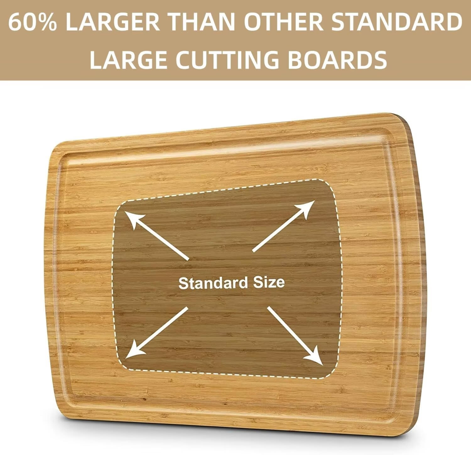 EastVita Extra Large Bamboo Cutting Boards for Kitchen 30 x 20 Inch Wooden Chopping Board with Juice Groove Reversible Butcher Block Cutting Board Carving Board for Meat Turkey Veggies
