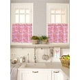 thumbnail image 5 of Desert Camel 2 Panel Kitchen Curtains for Small Windows, Vintage Sand Camel Leaves Flower Pattern Pink Bathroom Tier Curtain, Short Window Treatment for Bedroom/Living Room 55"x24", 5 of 6