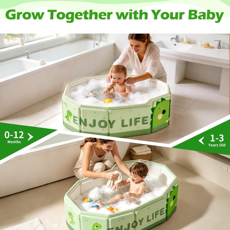 Collapsible Portable Baby Bathtub with Shower Cap photo 2