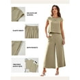thumbnail image 2 of SHEWIN 2 Piece Summer Outfits for Women Pant Sets Two Piece Sets Lounge Set With Pocket Khaki M, 2 of 9