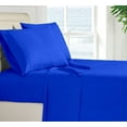 thumbnail image 3 of Pure Giza Cotton (Queen Size) Striped Pattern Bed Sheets Set- 300-TC Bedding – Queen Size Bed, 12" Inch Deep Pocket 300TC Queen Sheets - Royal Blue Stripe, 3 of 7