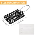 thumbnail image 5 of Square PU Leather Luggage Tags - 2 Pack with Privacy Cover and Stainless Steel Ring - Suitable for Travel, Backpack, Handbag - Suitcase Tags, Travel Tag Musical Notes, 5 of 7