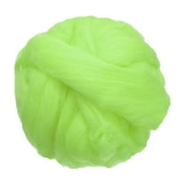 Uxcell 3.53oz Wool Roving Yarn Felting Wool Fiber for Needle Felting and Craft Supplies, Bright Green