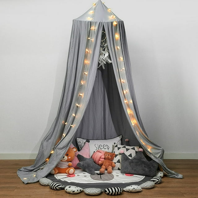 Kids Bed Soft Smooth Playing Tent Hanging Mosquito Net Bedding Red
