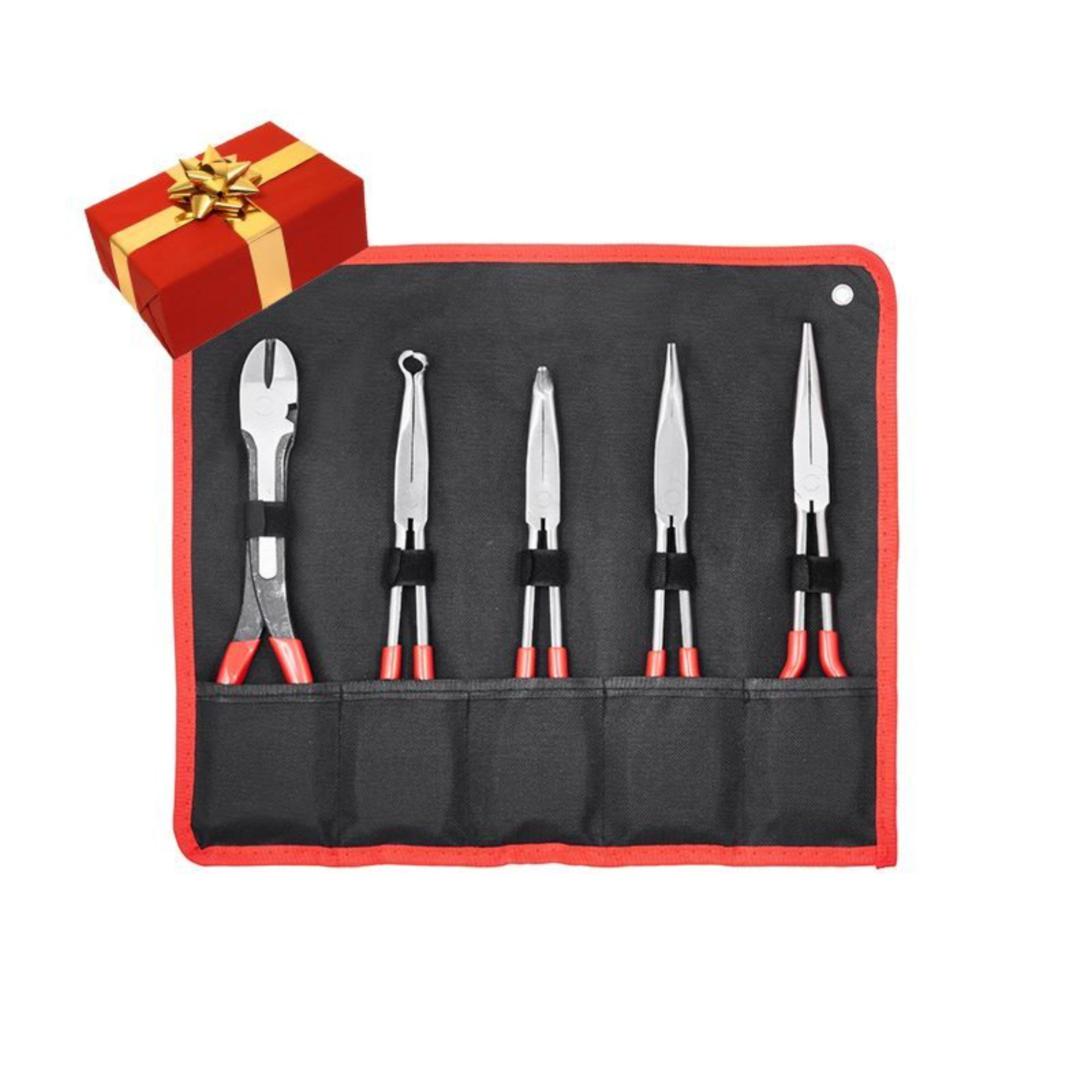 Multi-functional Tool Pliers, 5-piece Professional Pliers Set, with Storage Bag, High Hardness, Durable, Wear-resistant, Ergonomic Handle, Suitable for Daily Repairs and Auto Repair Shops.