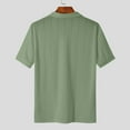 thumbnail image 4 of INCERUN Men Short Sleeve Turndown Collar Shirts Summer Tops, 4 of 5