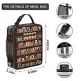 thumbnail image 2 of Book Lover Lunch Bag – Bookshelf Bookcase Wall Reading Bookmark Born to Read Insulated Thermal Food Container Bag, 2 of 6