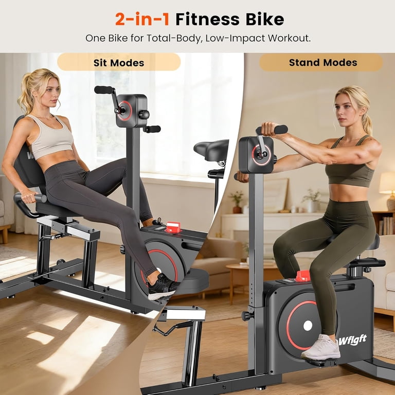 Pooboo Fitness Recumbent Exercise Bike, Back-friendly, Magnetic