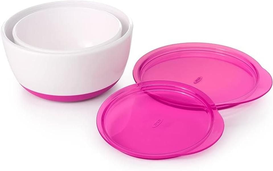 Oxo Tot Small and Large Bowl Set, pink