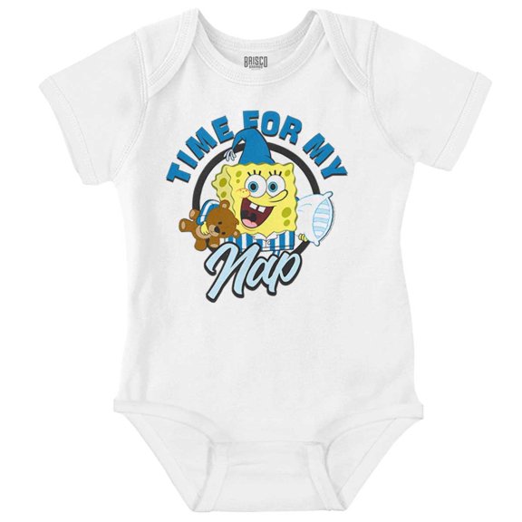 SpongeBob Cartoon Time for My Nap Romper Boys or Girls Infant Baby Brisco Brands 12M