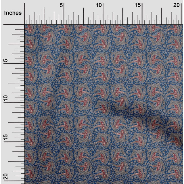 oneOone Cotton Flex Fabric Floral & Paisley Block Print Sewing Fabric BTY 40 Inch Wide