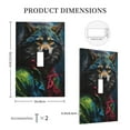 thumbnail image 3 of Disketp Vintage Wolf Warrior Decorative Light Switch or Outlet Wall Plate with Safety Cover-Style T, 3 of 6