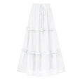 thumbnail image 3 of Elegant Women's Summer Skirts High Waist Flared A-Line Midi Skirts for Weddings Parties and Formal Events, 3 of 5