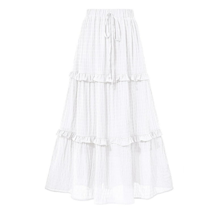 TIANZEN Women's Long Summer Dresses Elegant High Waist Wedding Guest Dresses  Flared A Line Midi Dress Satin Midi Skirt Workout Skirt Womens Leather Skirt  - Walmart.com