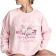 thumbnail image 2 of WEAIXIMIUNG Sweat à Demi-Zip pour Femmes 3TG Sweat de Noël pour Femmes Design Père Noël et Arbre Col Rond, 2 of 4