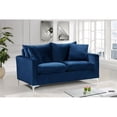 thumbnail image 5 of Home Square 2-Piece Furniture Set with Velvet Loveseat and Sofa in Navy, 5 of 11