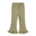 thumbnail image 6 of Usaibhir Baby Girl Pants Toddler Leggings Baby Solid Pants Toddler Bell Bottoms Baby Pants Fall Outfits for 3-4Y Coffee, 6 of 9