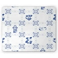 thumbnail image 1 of Vintage Blue Mouse Pad, Symbolic Dutch Cultures with Clogs Canal Houses and Tulips, Rectangle Non-Slip Rubber Mousepad, Violet Blue and White, by Ambesonne, 1 of 2