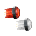 thumbnail image 3 of 1PCS Illuminated Led Push Button 28mm Nut with 4Pin Light Cable for Zero Delay Board Game Machine Parts White, 3 of 4