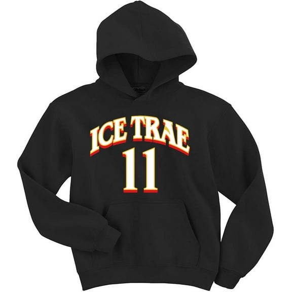 Black Trae Young Hawks Ice Trae Hooded Sweatshirt ADULT