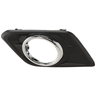 9PC Front Grille & Fog Light Trim Kit For Nissan Rogue 2014-2015-2016 S SV - Black Mesh Chrome