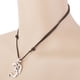 thumbnail image 5 of Moda Plata Sánscrito Yoga Gimnasia Colgante Collar Negro Cuerda Cadena Salvador Collar, 5 of 6