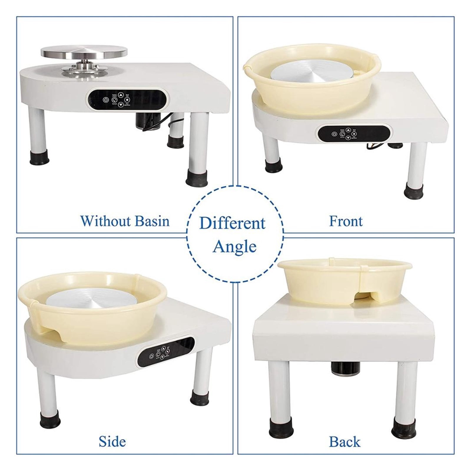 350W 25CM 9.8" Electric Ceramic Pottery Wheel Machine Clay Making Pottery Tool With LCD Touch Screen Ceramics Work Clay Craft