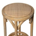 thumbnail image 5 of Home Square 2-Piece Furniture 30" Rattan Wood Backless Bar Stool Set in Brown, 5 of 5