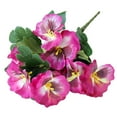 thumbnail image 2 of 10 Heads Pansy Fake Flower 26cm Bouquet For Wedding Party Home Plant Bunch, 2 of 5