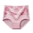 thumbnail image 3 of SROBPTY Cotton Underwear for Women Plus Size High Waisted Briefs Soft Stretch Embroidery Floral Panties Full Coverage Panties for Women L-5XL, 3 of 4