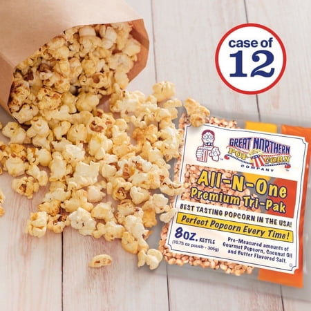 12-Count Popcorn Packs for 8-Ounce Popping Machines