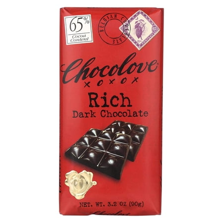 Chocolove Rich Dark Chocolate, 3.2 Oz, Pack of 12