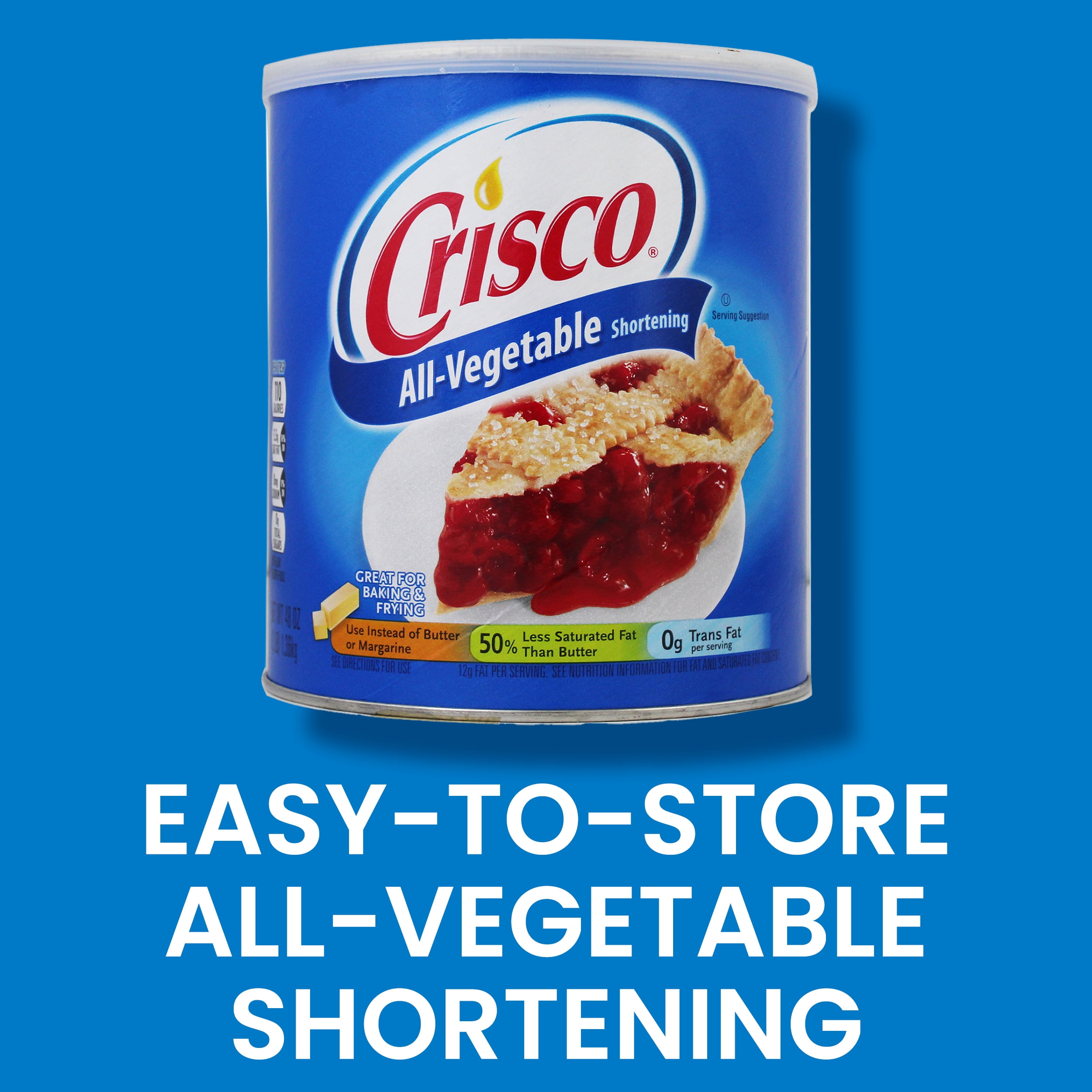 Crisco Butter Flavor All-Vegetable Shortening, 48 oz - Pay Less